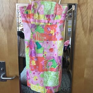 Vintage Lilly Pulitzer strapless dress